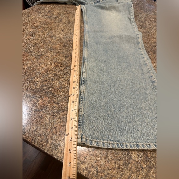 We The Free Tinsley Jeans Size 31 Light Wash Baggy High Rise Straight Leg - Picture 13 of 13